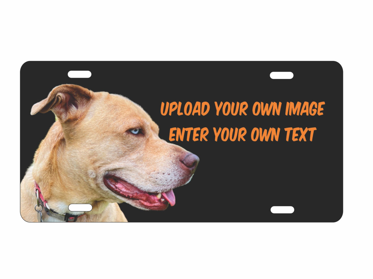 Upload an image of your pet customize Personalized Novelty Front License Plate Decorative Vanity aluminum sign Car Tag