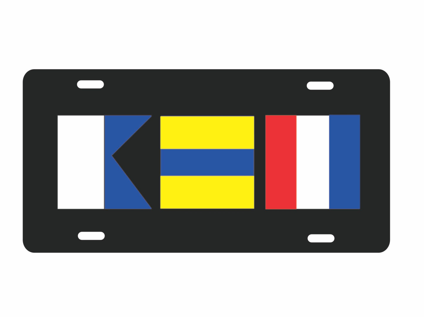 Nautical Flag Signs personalized novelty front license plate Decorative aluminum Car Tag