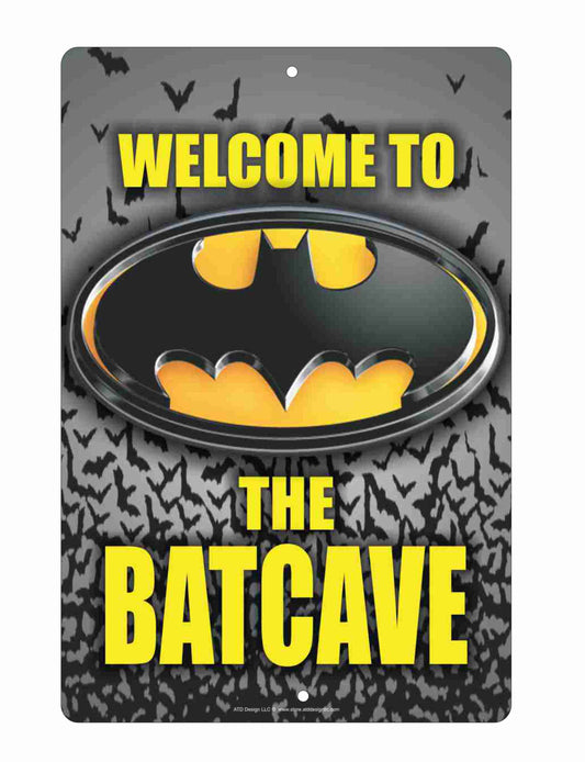 Batcave aluminum sign personalized with any name