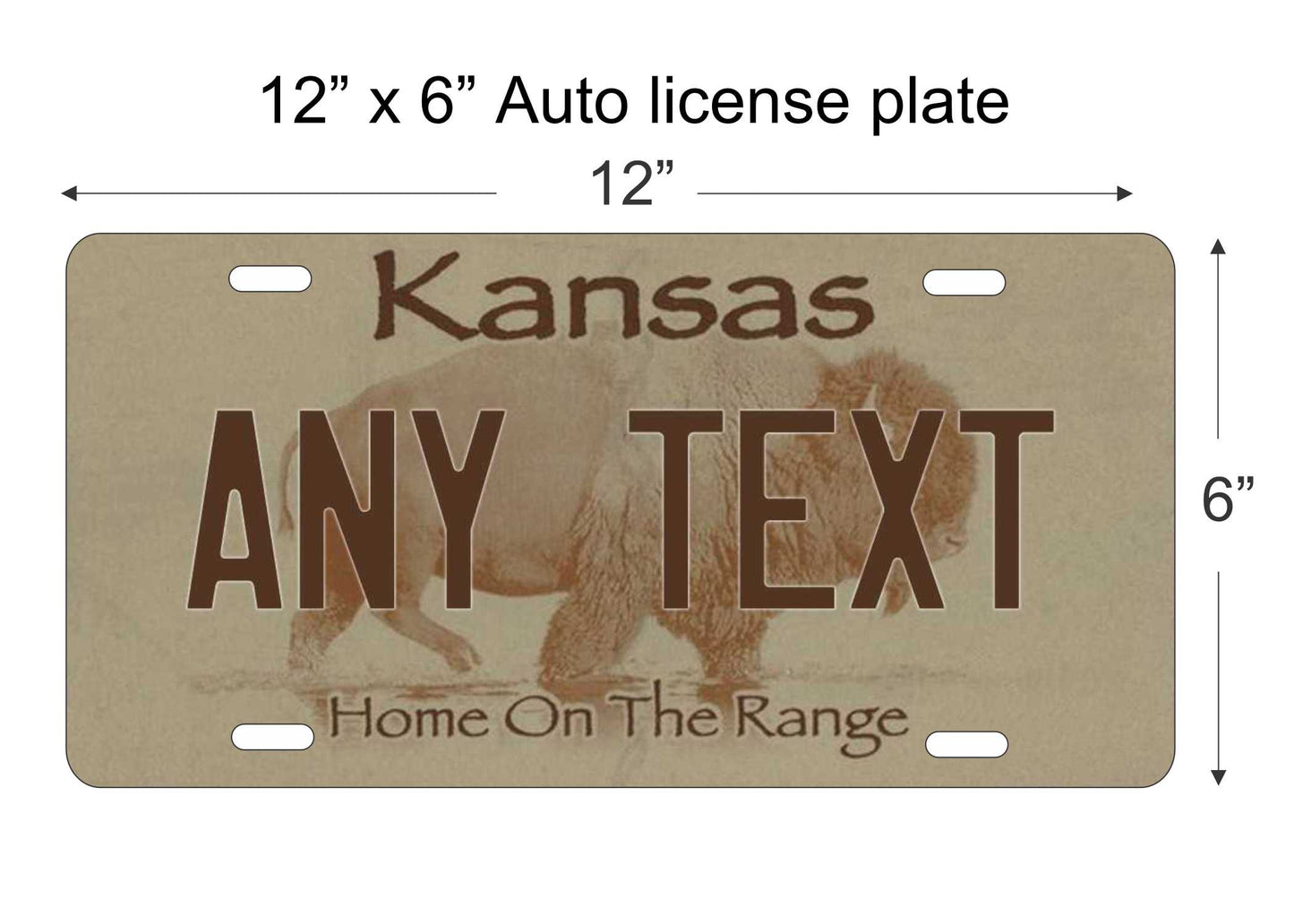 Kansas state personalized novelty vanity front license plate replica decorative aluminum sign car tag
