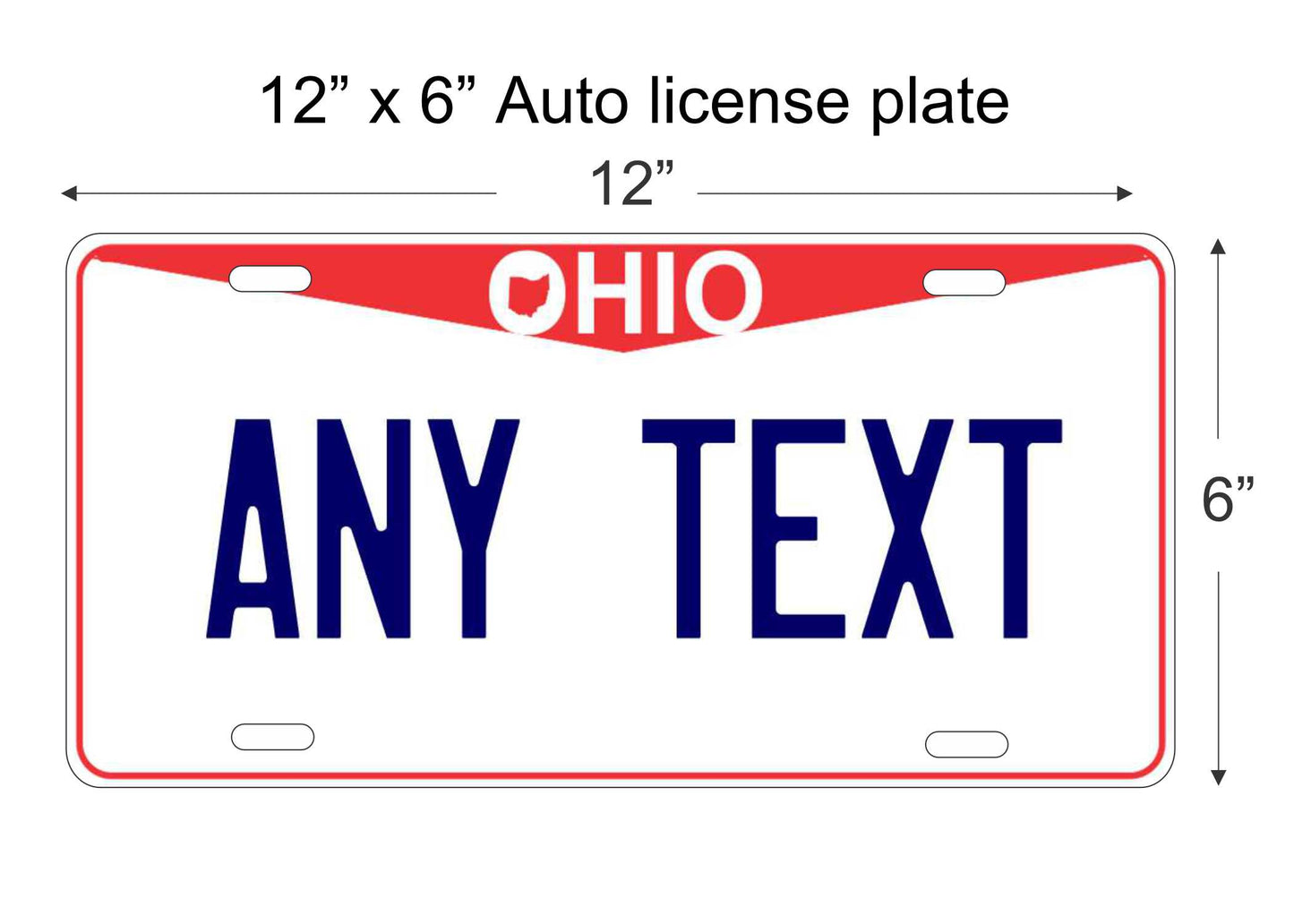Ohio personalized novelty vanity front license plate replica decorative aluminum sign car tag