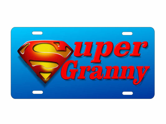 super granny novelty front license plate Decorative aluminum vanity car tag