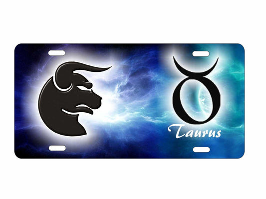 Taurus zodiac symbol Astrological sign personalized novelty decorative front license plate