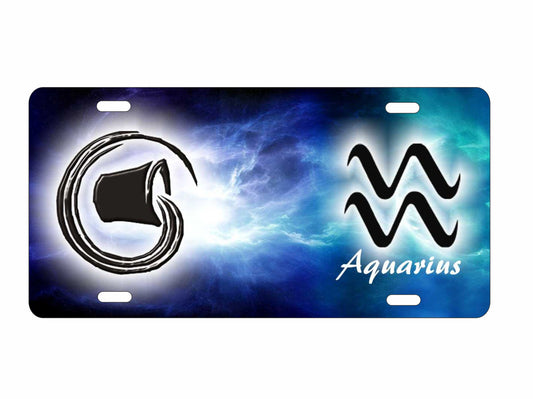 Aquarius zodiac Astrological sign personalized novelty decorative front license plate
