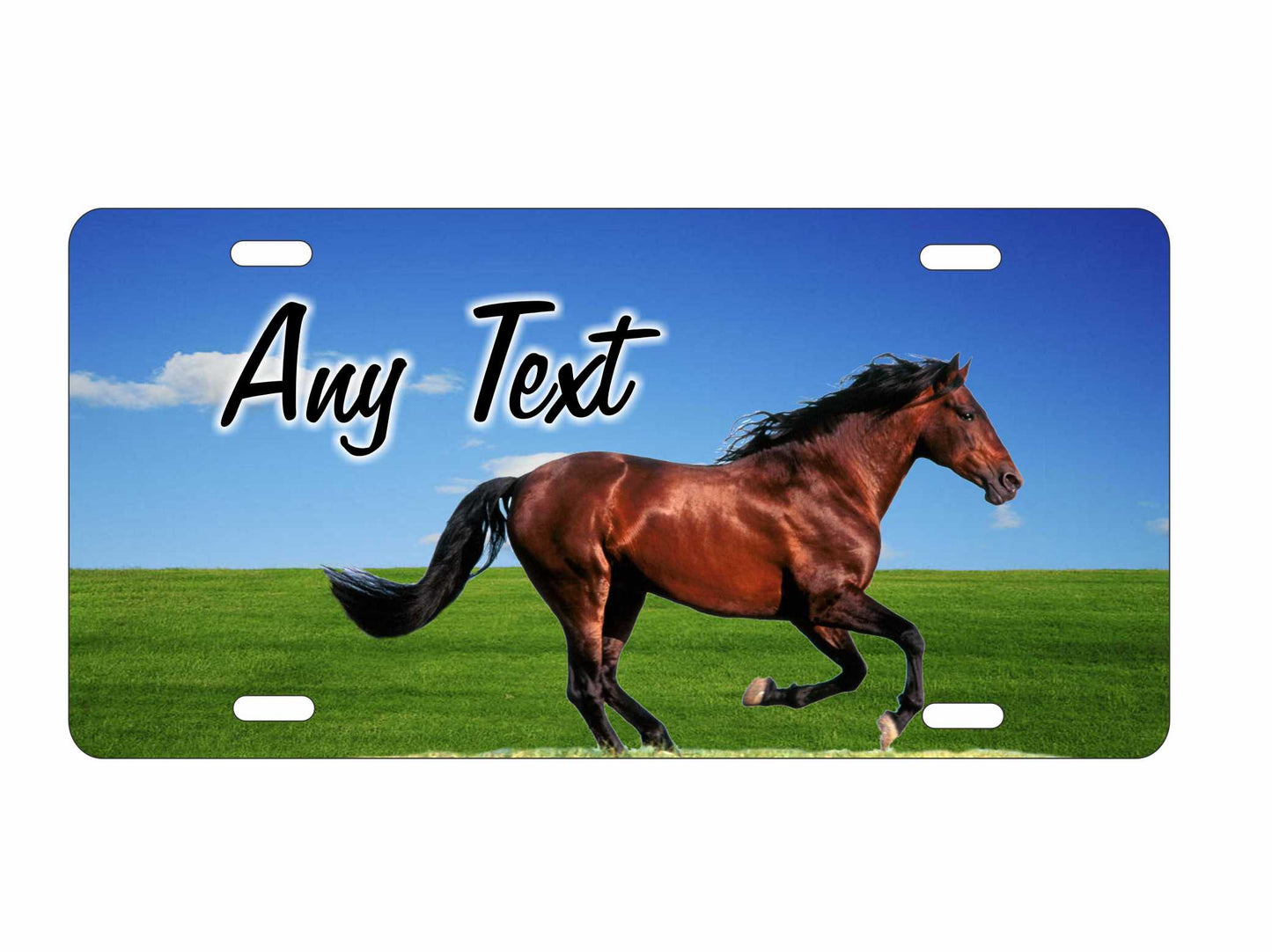 Brown Horse Mustang Personalized Novelty Front License Plate custom Decorative vanity car tag