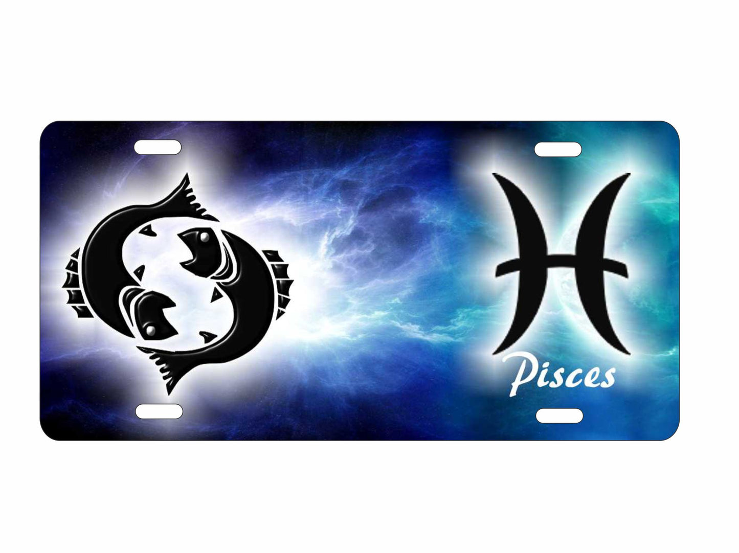 Pisces zodiac symbol Astrological sign personalized novelty decorative front license plate