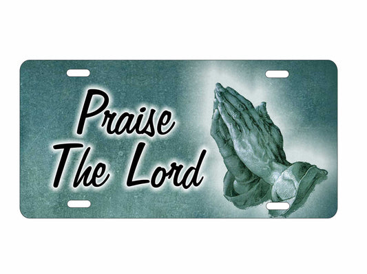 praying hands personalized novelty Front license plate Decorative Vanity car tag