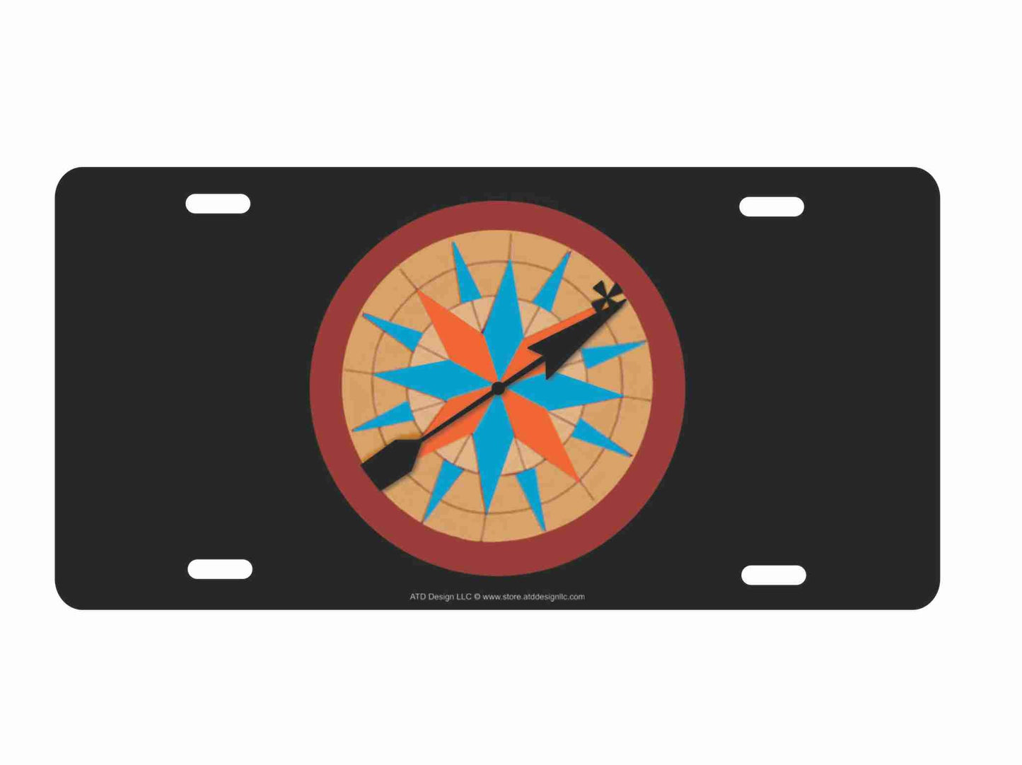 Pocahontas Compass rose novelty license plate decorative vanity aluminum sign