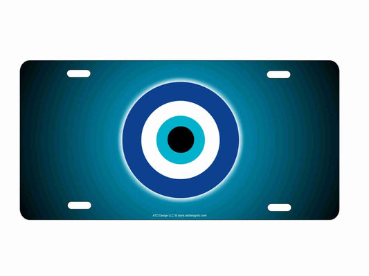 Evil eye novelty front license plate Decorative Vanity aluminum car tag