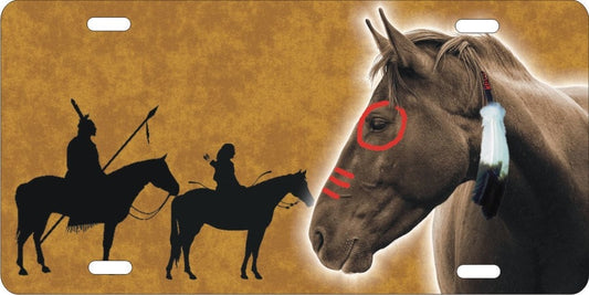 Native American War Horse personalized novelty front license plate decorative vanity car tag