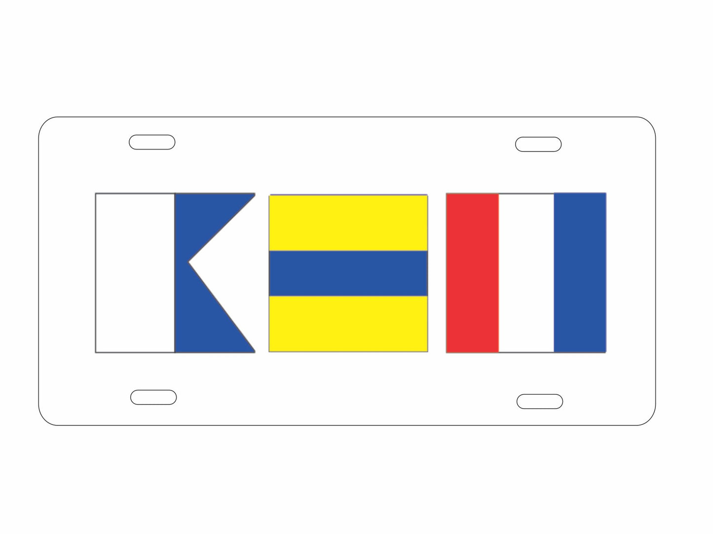 Nautical Flag Signs personalized novelty front license plate Decorative aluminum Car Tag
