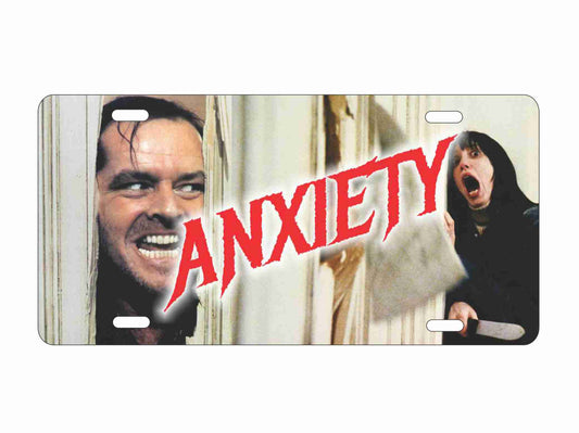 Anxiety novelty license plate decorative vanity car tag 12 x 6 inches
