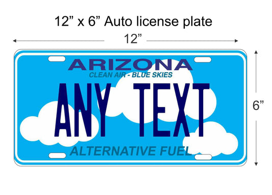 Arizona alternative fuel personalized novelty vanity front license plate replica decorative aluminum sign car tag