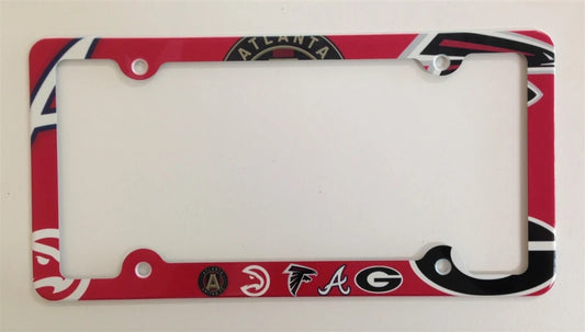 Atlanta sport teams License Plate Frame Decorative License Plate Holder Car Tag Frame