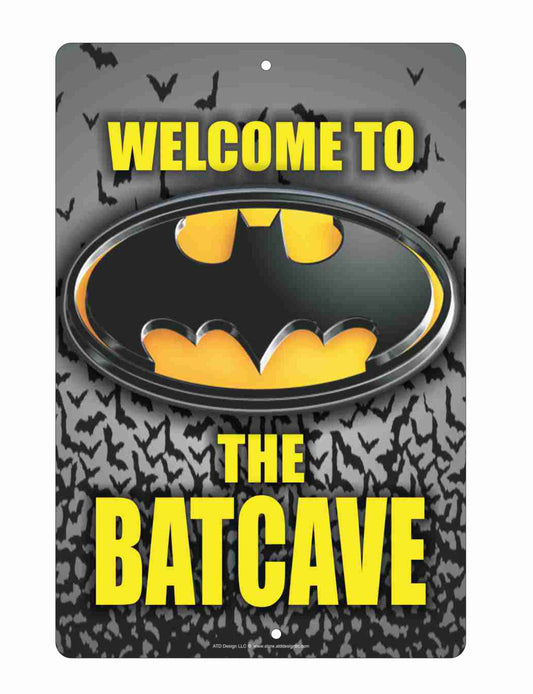 Batcave aluminum sign personalized with any name