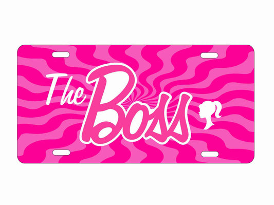 The Boss novelty front license plate decorative aluminum vanity car tag