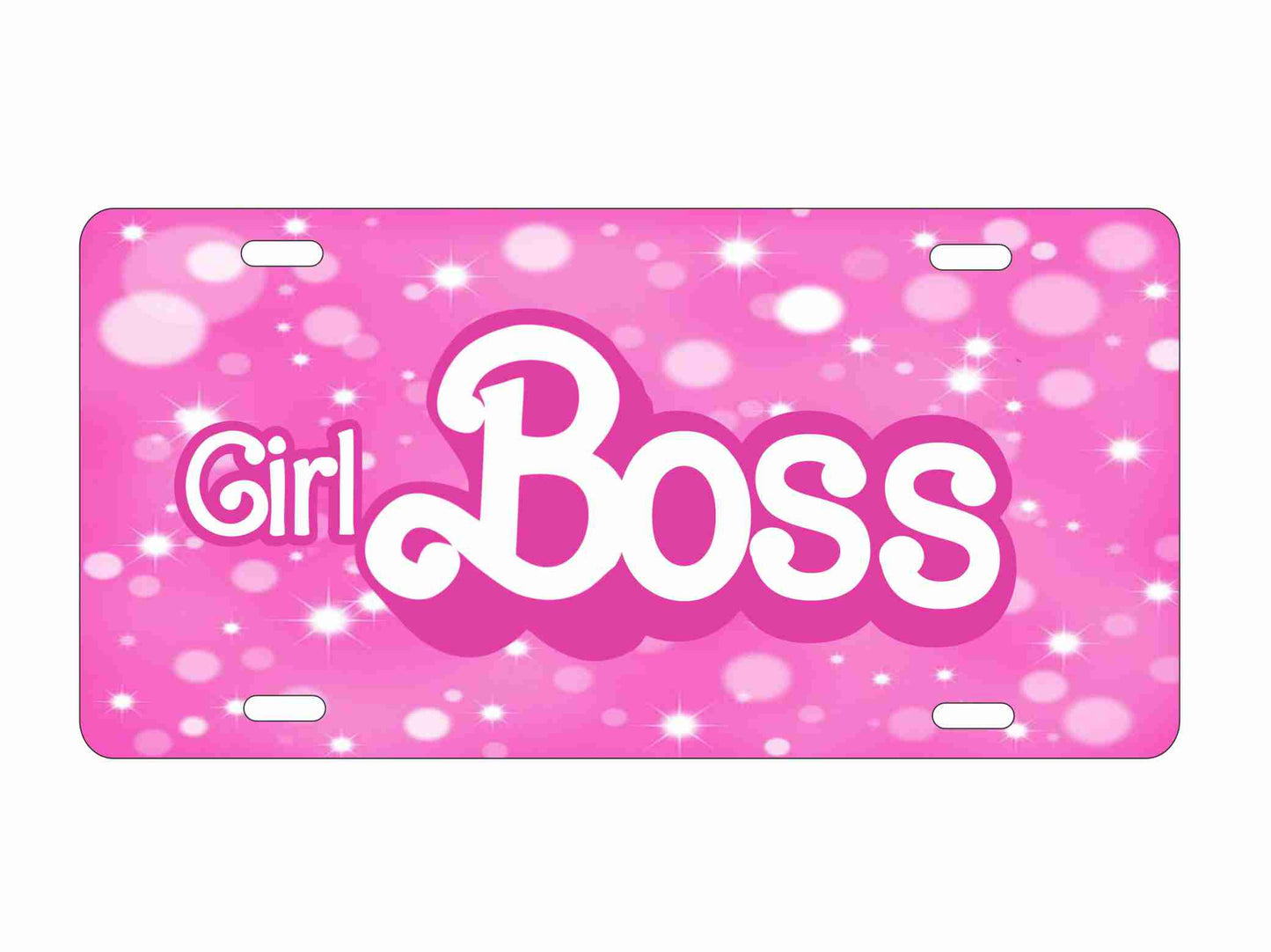 Girl Boss novelty front license plate decorative aluminum vanity car tag