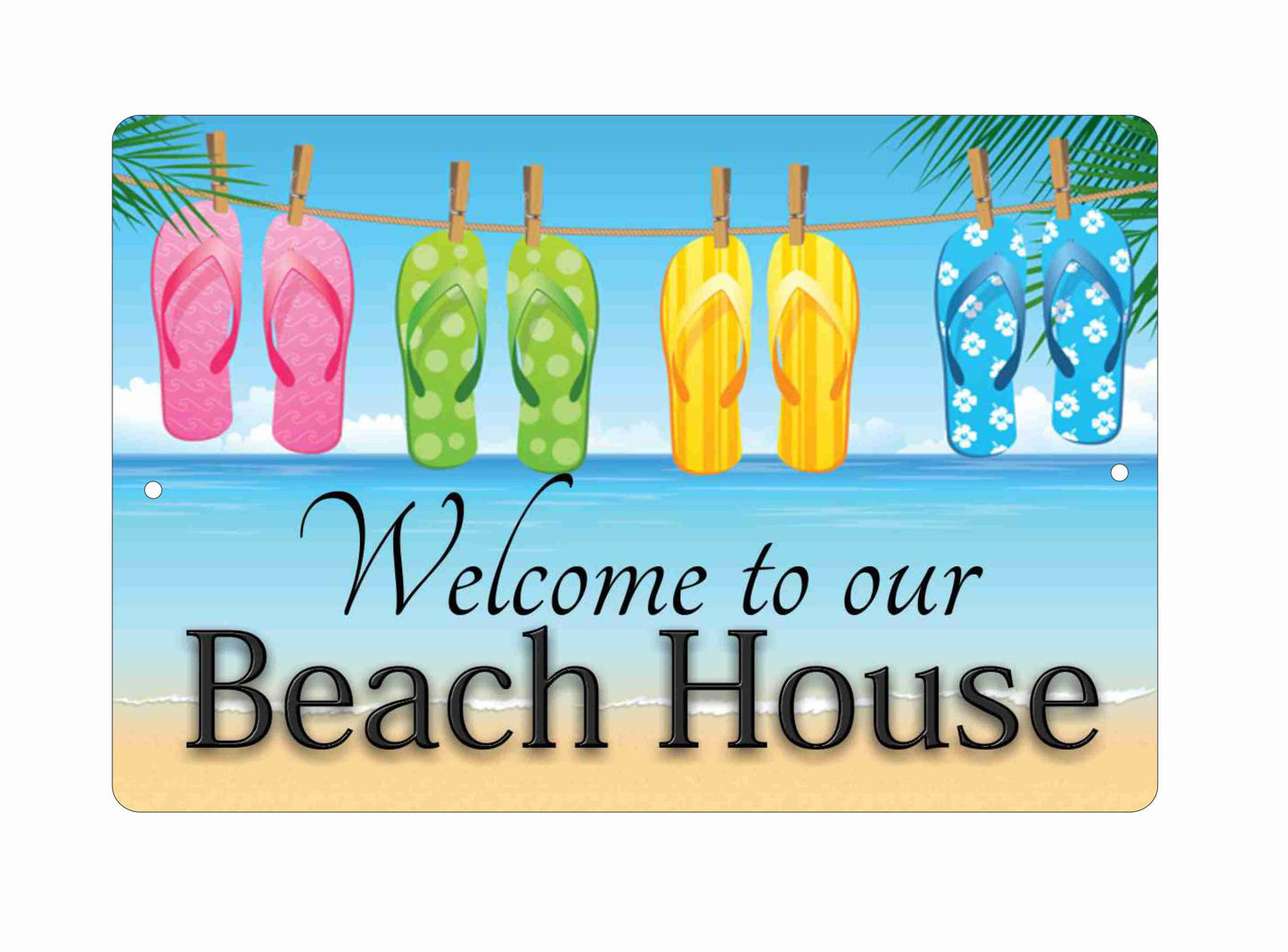 Beach House personalized custom made decorative aluminum sign