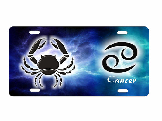 Cancer zodiac Astrological sign personalized novelty decorative front license plate
