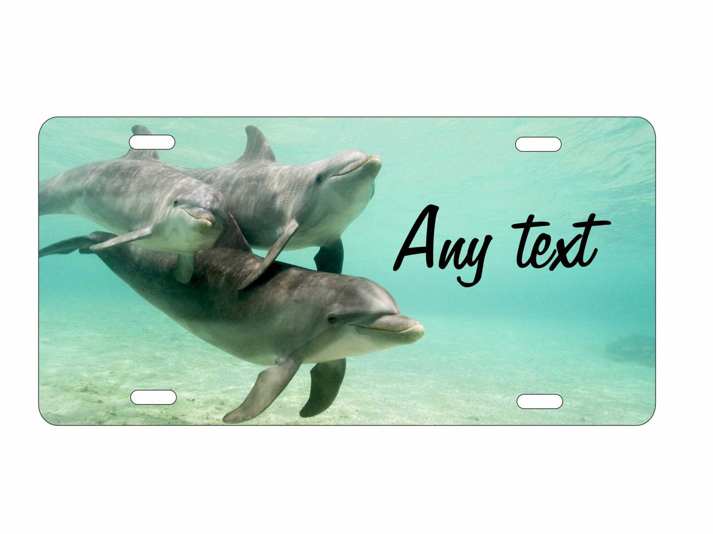 Dolphins Underwater personalized novelty front license plate Decorative Vanity custom car tag