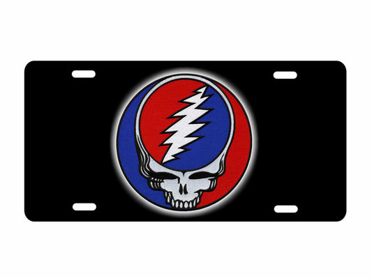 steal your face patch on black Background novelty front license plate Decorative aluminum vanity car tag