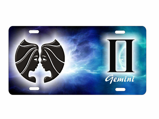 Gemini zodiac symbol Astrological sign personalized novelty decorative front license plate