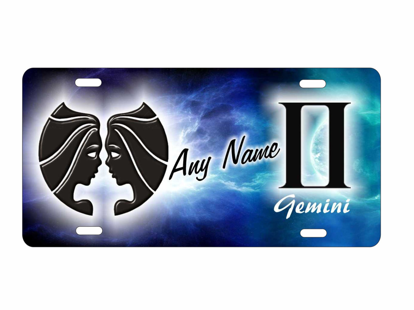 Gemini zodiac symbol Astrological sign personalized novelty decorative front license plate
