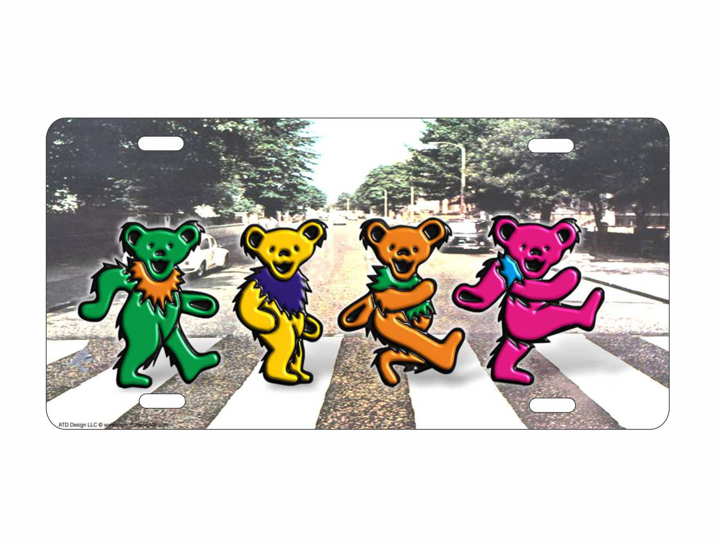 Abbey Road dancing bears novelty front license plate Decorative aluminum vanity car tag
