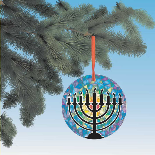 9 candles hanukkia menora Hannuka ornament