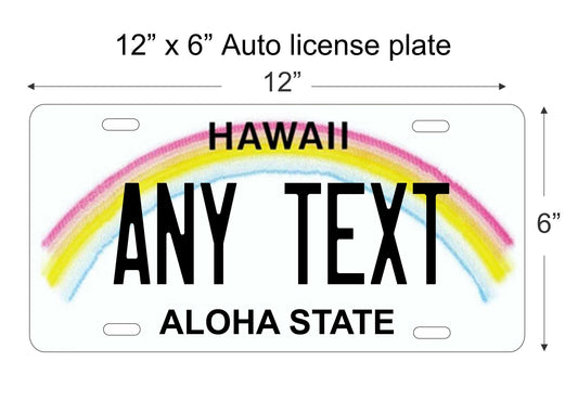 Hawaii aloha state personalized novelty vanity front license plate replica decorative aluminum sign car tag