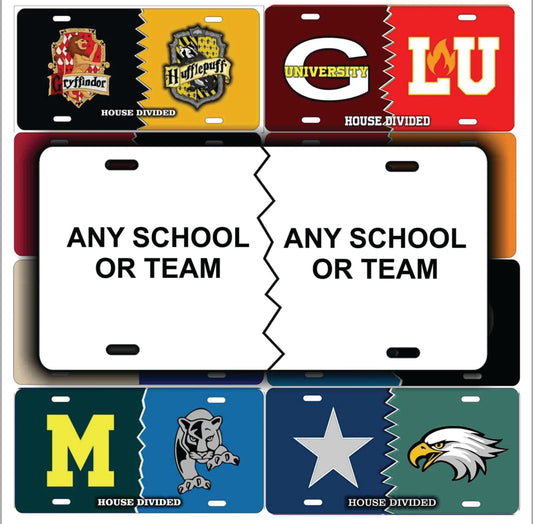House Divided Personalized Customized novelty license plate any Sports Teams custom House Divided signs