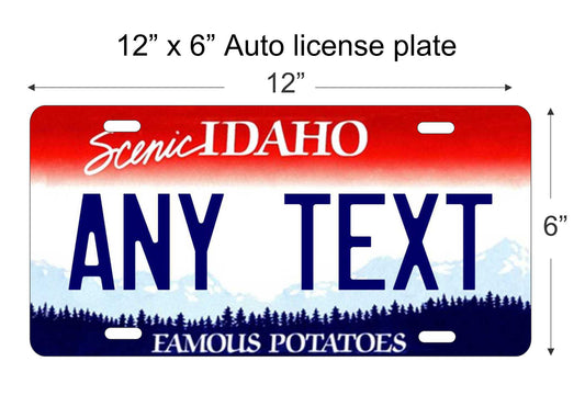 Idaho state personalized novelty vanity front license plate replica decorative aluminum sign car tag