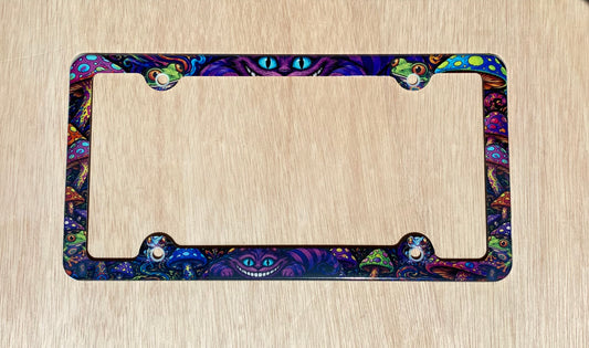Psychedelic License Plate Frame 12 x 6 in
