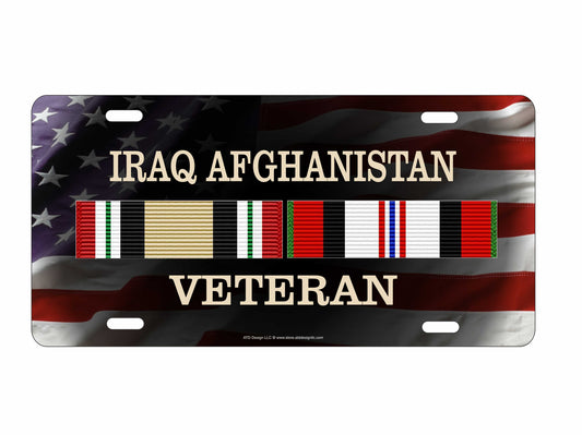 Iraq Afghanistan veteran novelty license plate military decorative aluminum sign