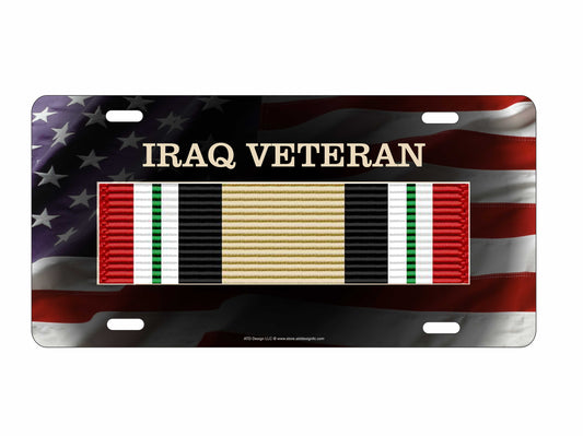 Iraq veteran novelty license plate military decorative aluminum sign