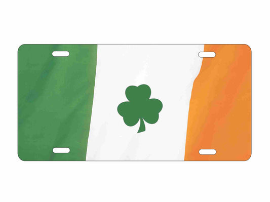 Ireland flag with shamrock personalized novelty Front license plate custom vanity Decorative car tag