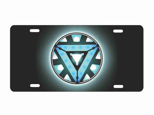 Triangle Arc Reactor novelty license plate car tag Iron Man Chest Piece decorative front Plate