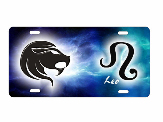 Leo zodiac symbol Astrological sign personalized novelty decorative front license plate