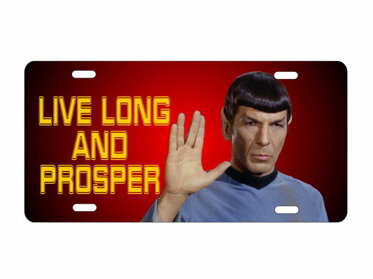 Live long and prosper novelty front license plate Decorative Aluminum car tag