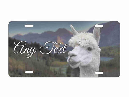 Llama alpaca personalized novelty front license plate Decorative vanity custom car tag