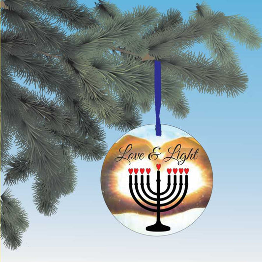 Love and light Hannuka ornament