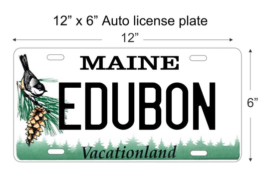 Maine state personalized novelty vanity front license plate replica decorative aluminum sign car tag