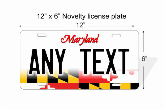 Maryland personalized novelty vanity front license plate replica decorative aluminum sign car tag