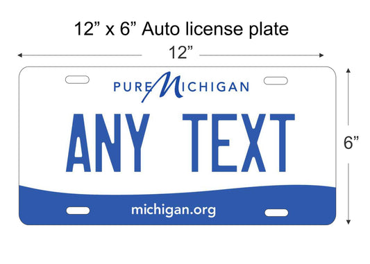 Michigan state personalized novelty vanity front license plate replica decorative aluminum sign car tag