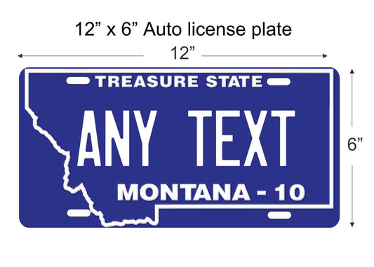 Montana state personalized novelty vanity front license plate replica decorative aluminum sign car tag