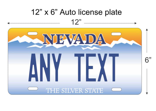 Nevada state personalized novelty vanity front license plate replica decorative aluminum sign car tag