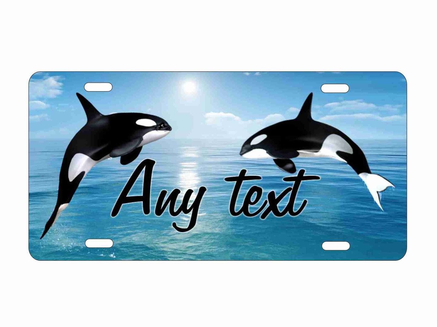 Orca killer whale personalized novelty front license plate Decorative custom vanity car tag