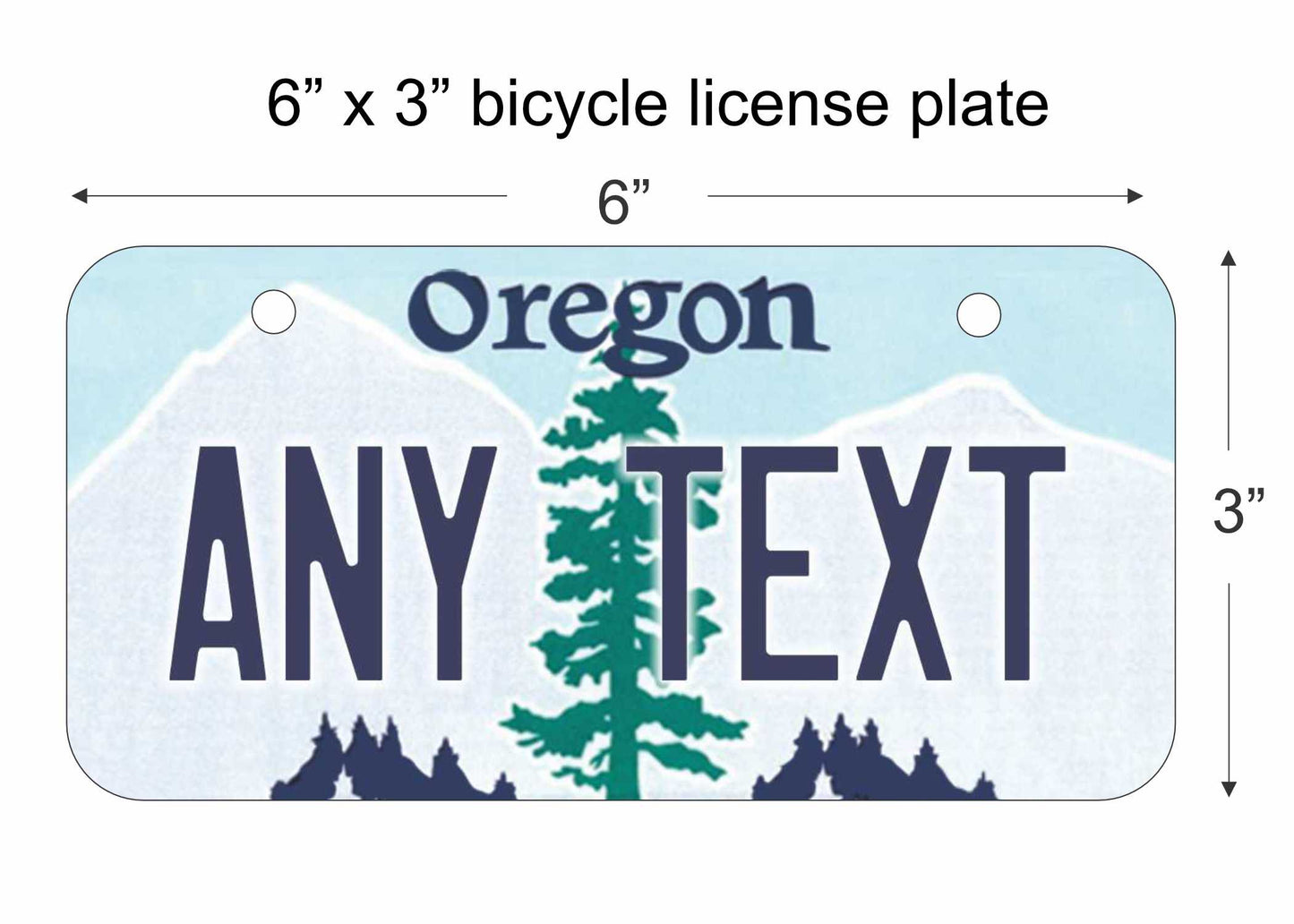 Oregon state replica bicycle license plate personalized with any text custom made decorative aluminum sign