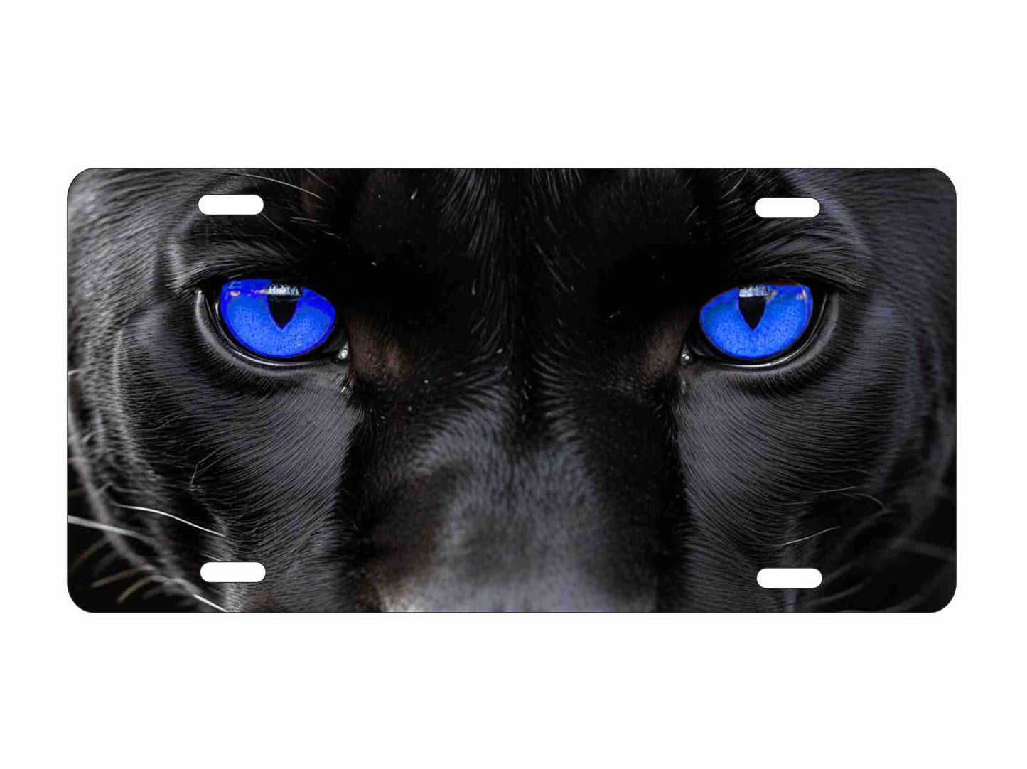 Panther face blue eyes personalized novelty front license plate Decorative custom vanity car tag