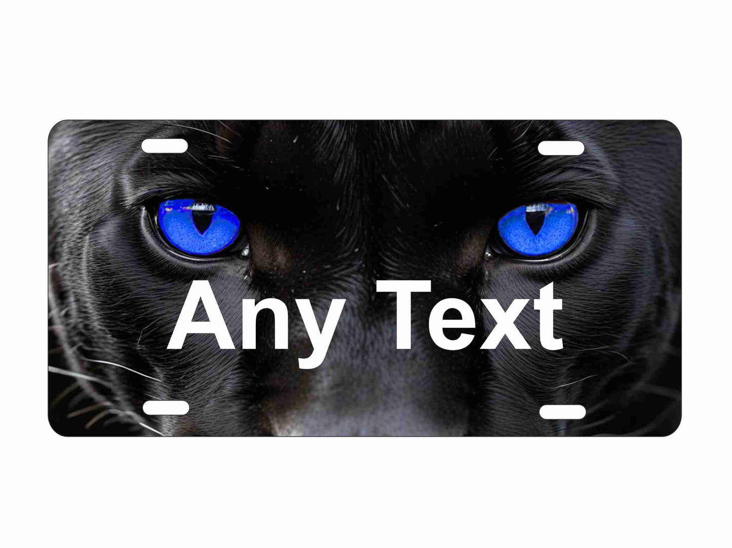 Panther face blue eyes personalized novelty front license plate Decorative custom vanity car tag